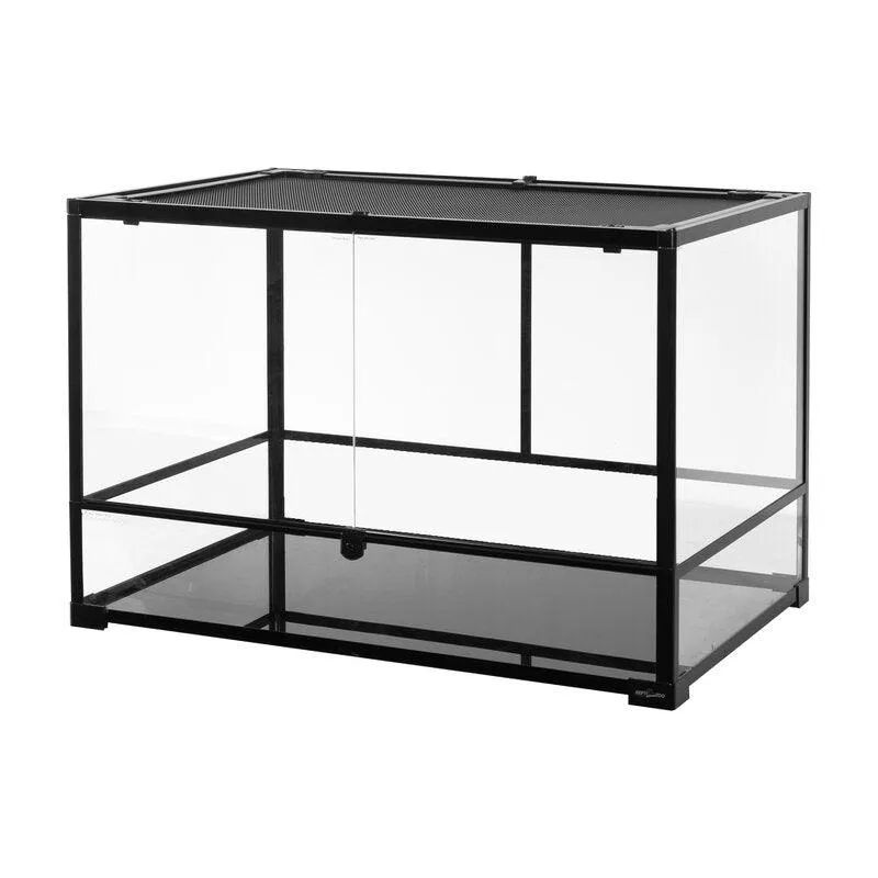 REPTI ZOO 90 Gallon 36" X 24" X 24" Large Reptile Terrarium Upgrade Glass Front Opening Tank RK362424