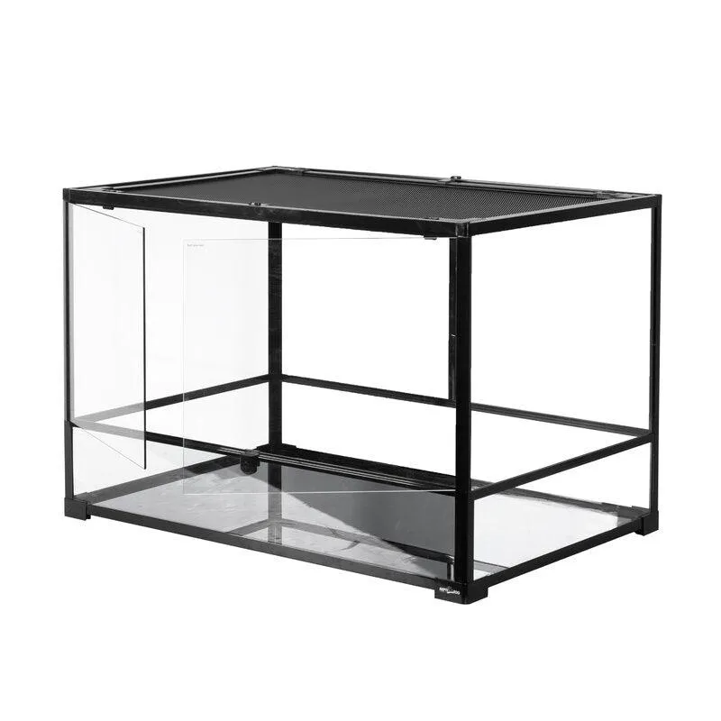 REPTI ZOO 90 Gallon 36" X 24" X 24" Large Reptile Terrarium Upgrade Glass Front Opening Tank RK362424