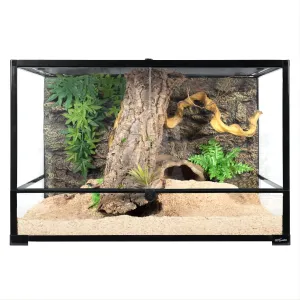 REPTI ZOO 90 Gallon 36" X 24" X 24" Large Reptile Terrarium Upgrade Glass Front Opening Tank RK362424