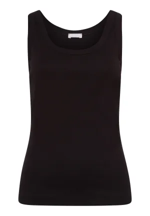 Sleep And Lounge Ribbed Cotton Tank Top | Black 74841-019