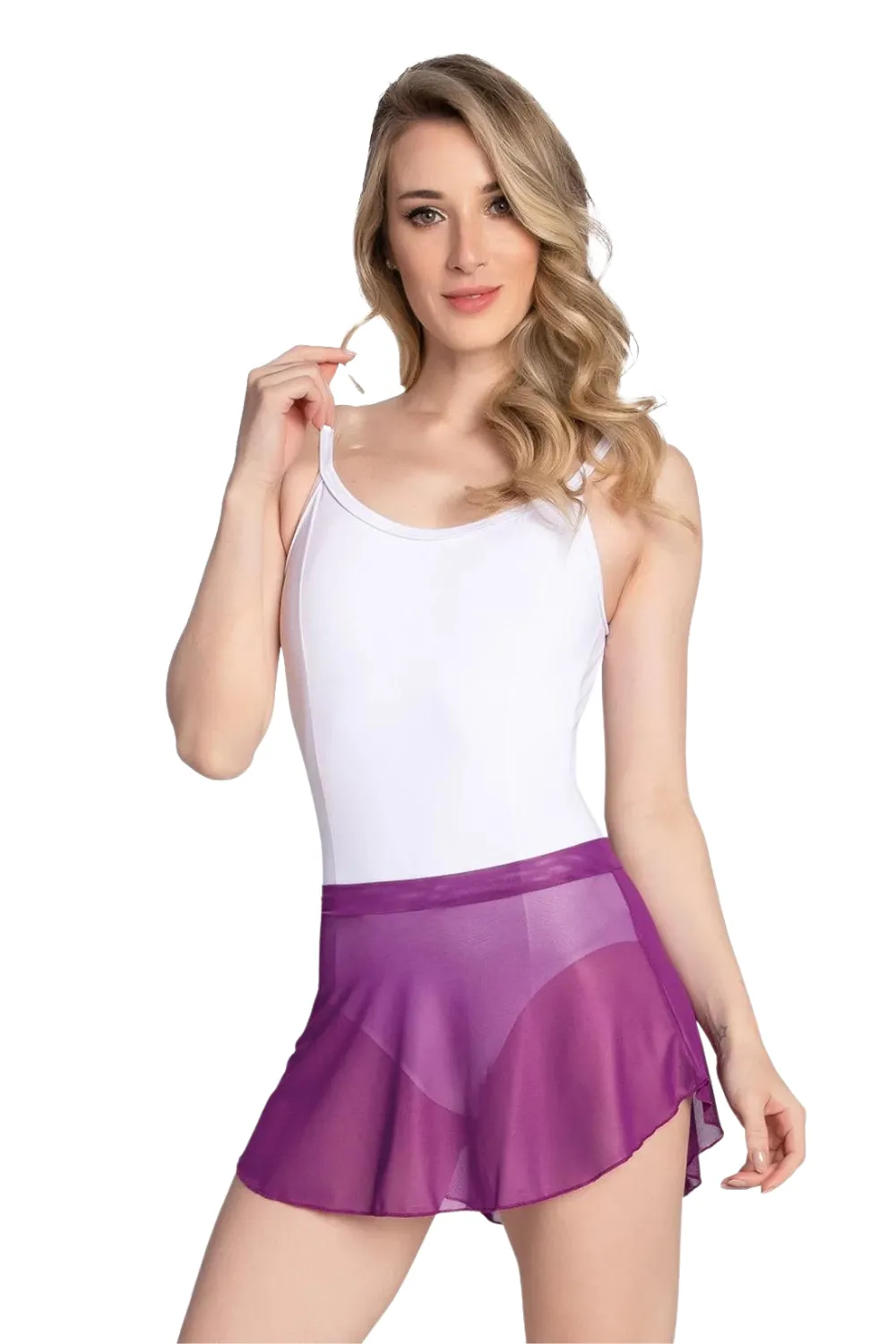 SO DANCA RDE2498 WOMEN ELLE PULL-ON MESH SKIRT