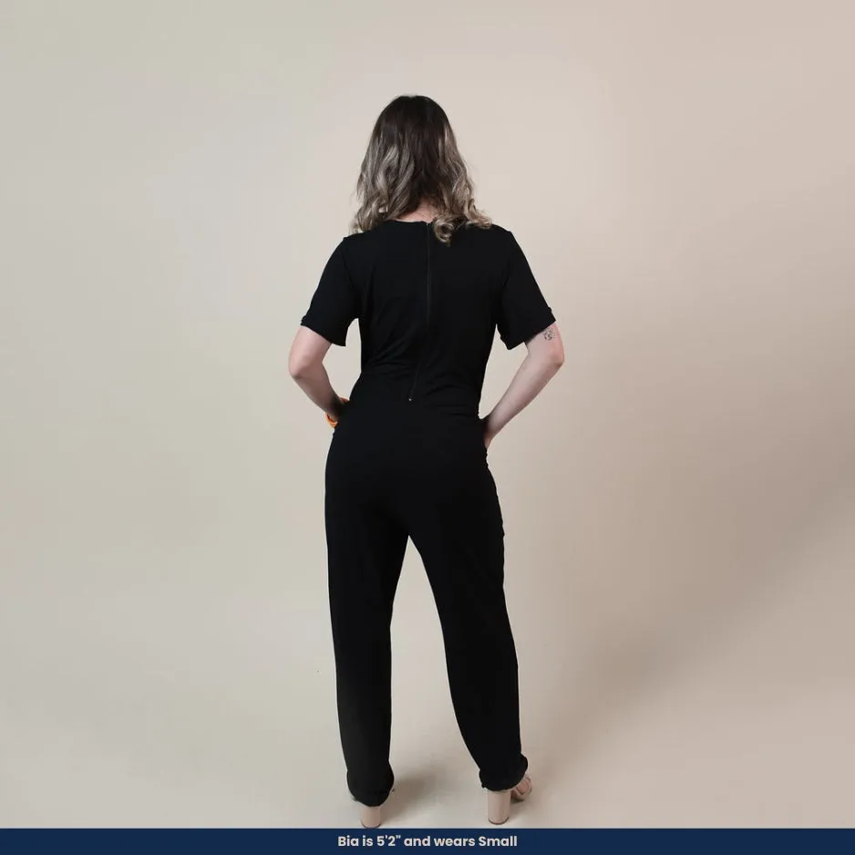 Stella - Back Zipper Jumpsuit