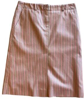 Striped straight skirt