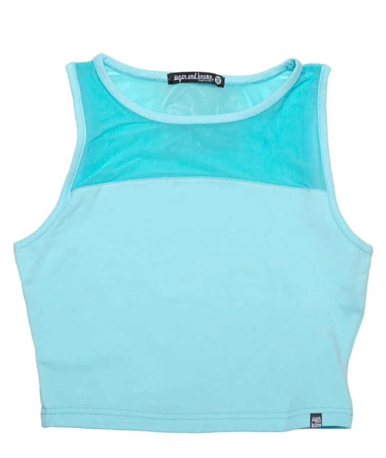 Sugar and Bruno | Mesh Top Tank | Turquoise