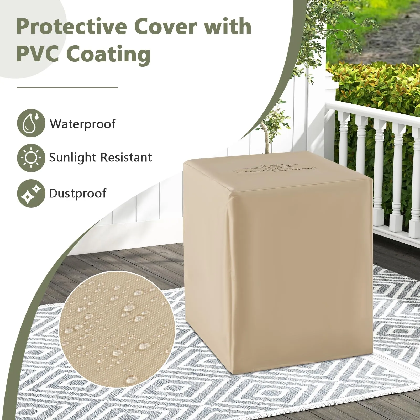 Tangkula Patio Propane Tank Cover Side Table