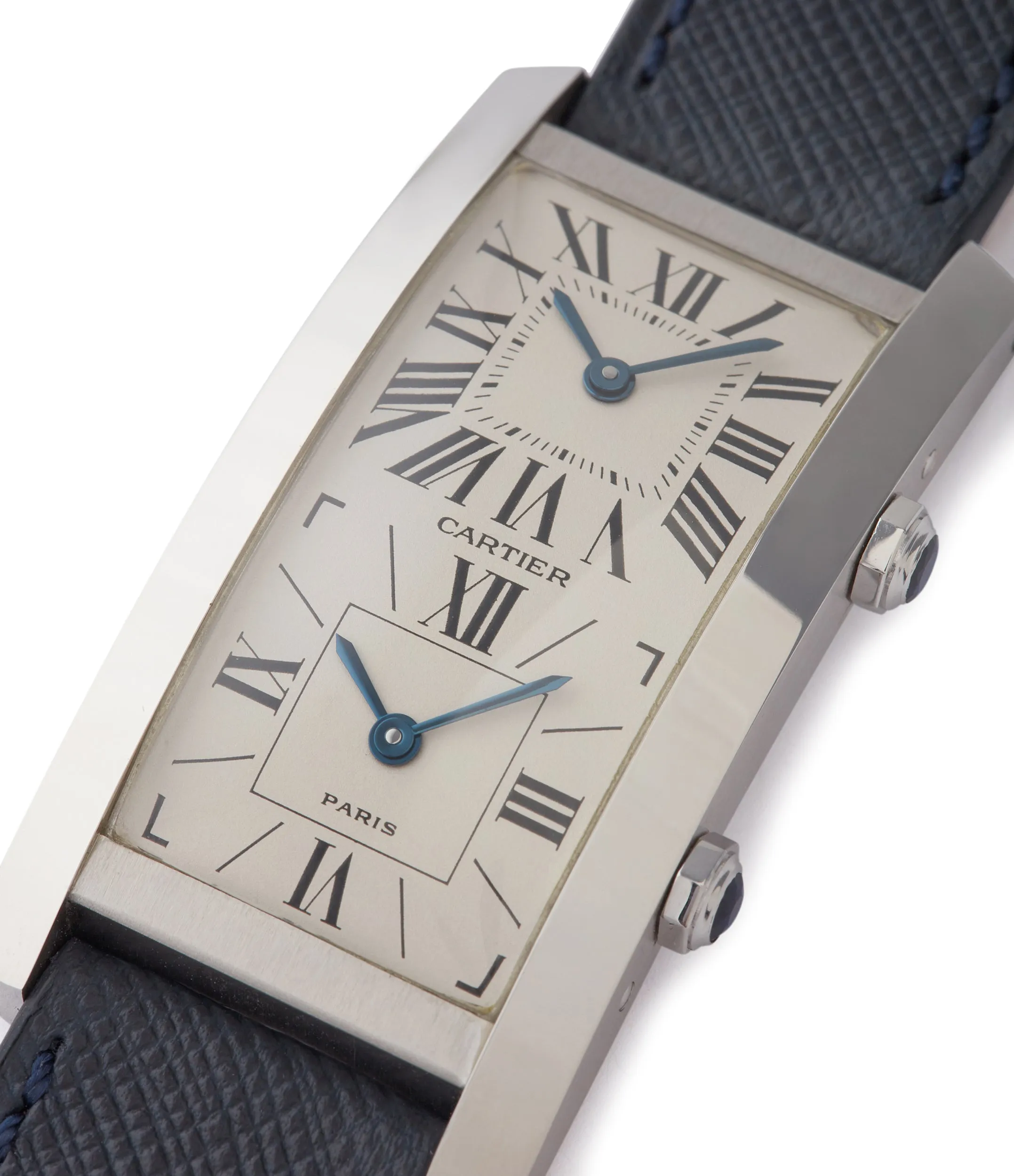 Tank Cintrée | Dual-Time | White Gold