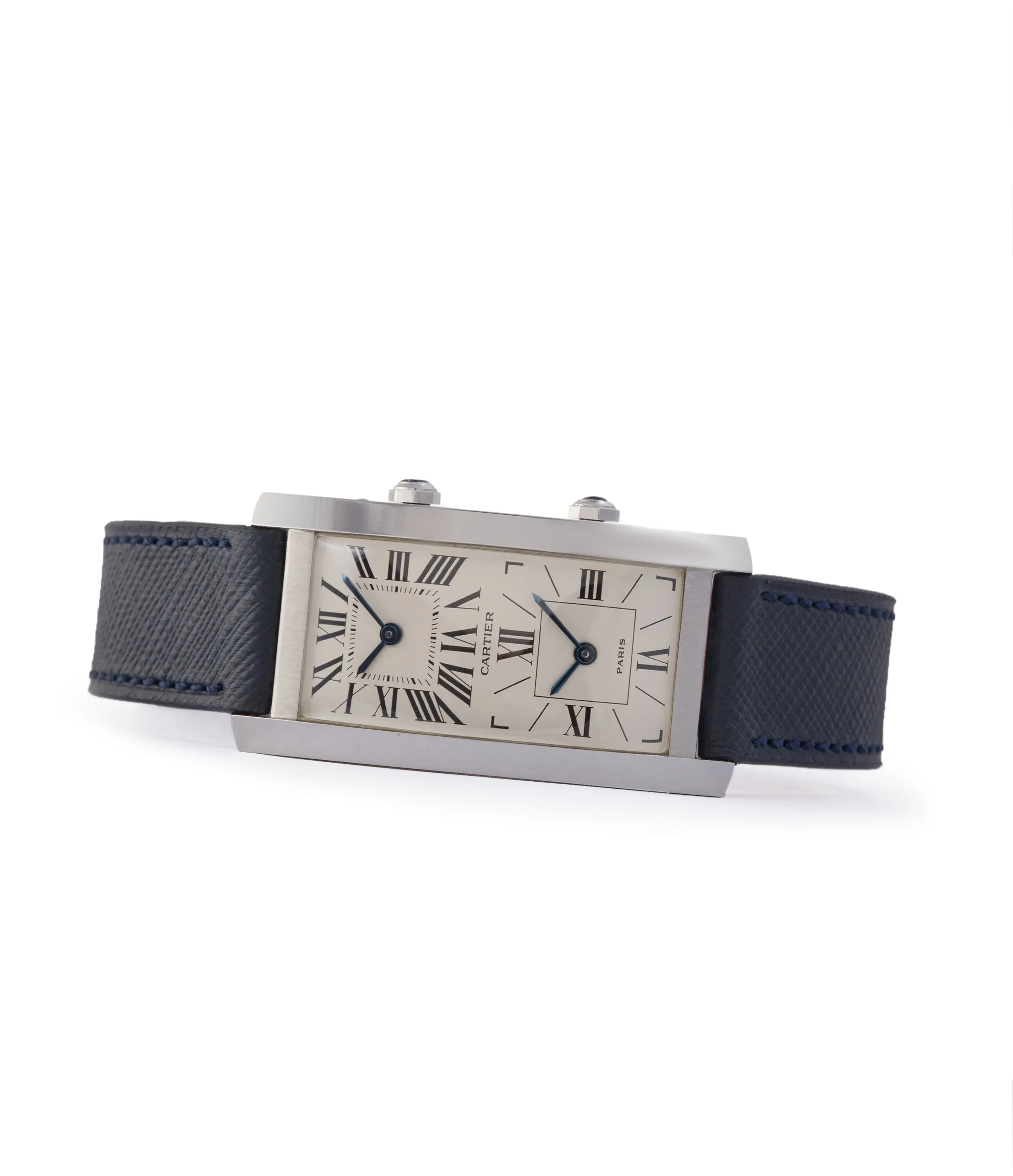 Tank Cintrée | Dual-Time | White Gold