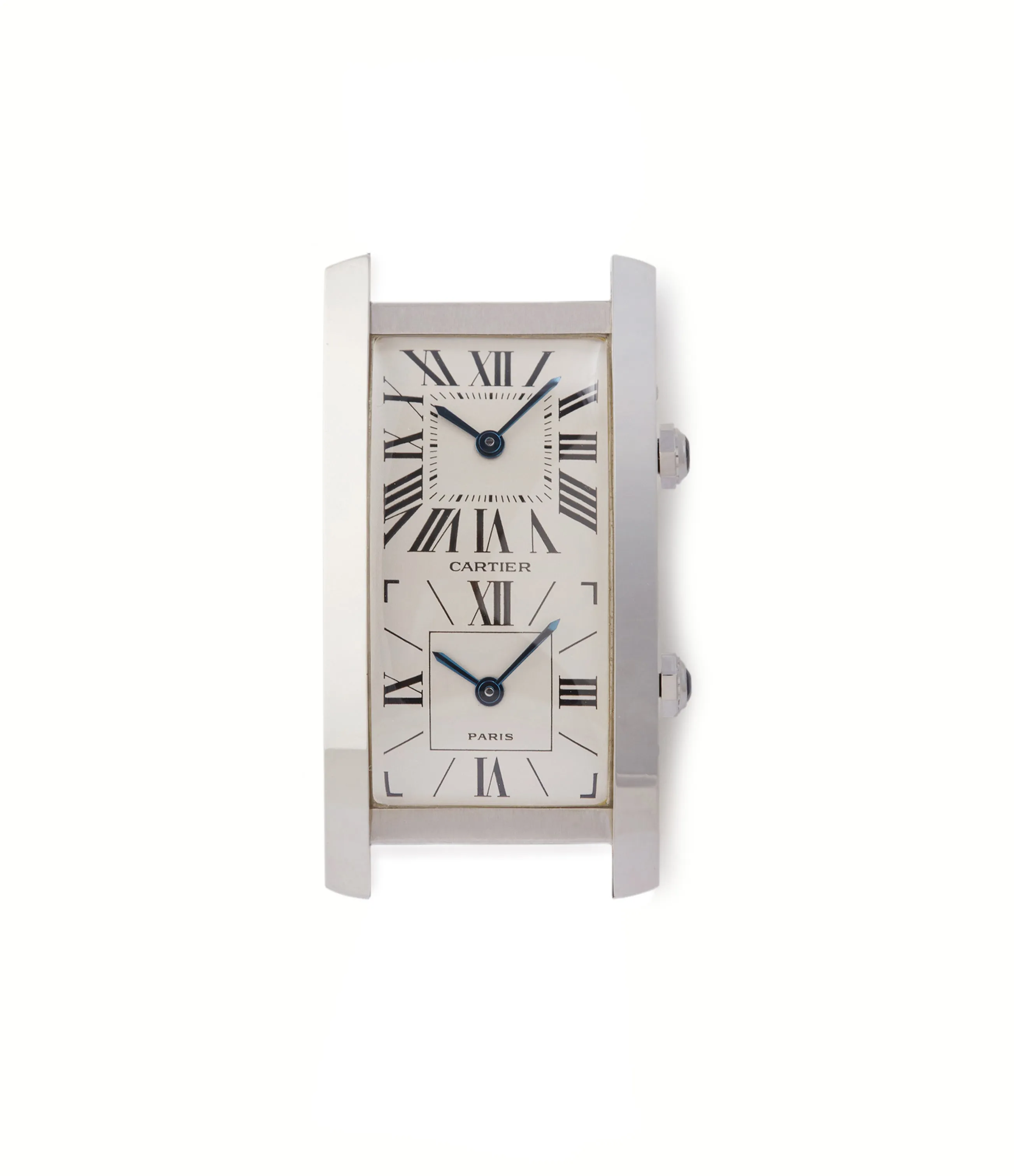 Tank Cintrée | Dual-Time | White Gold