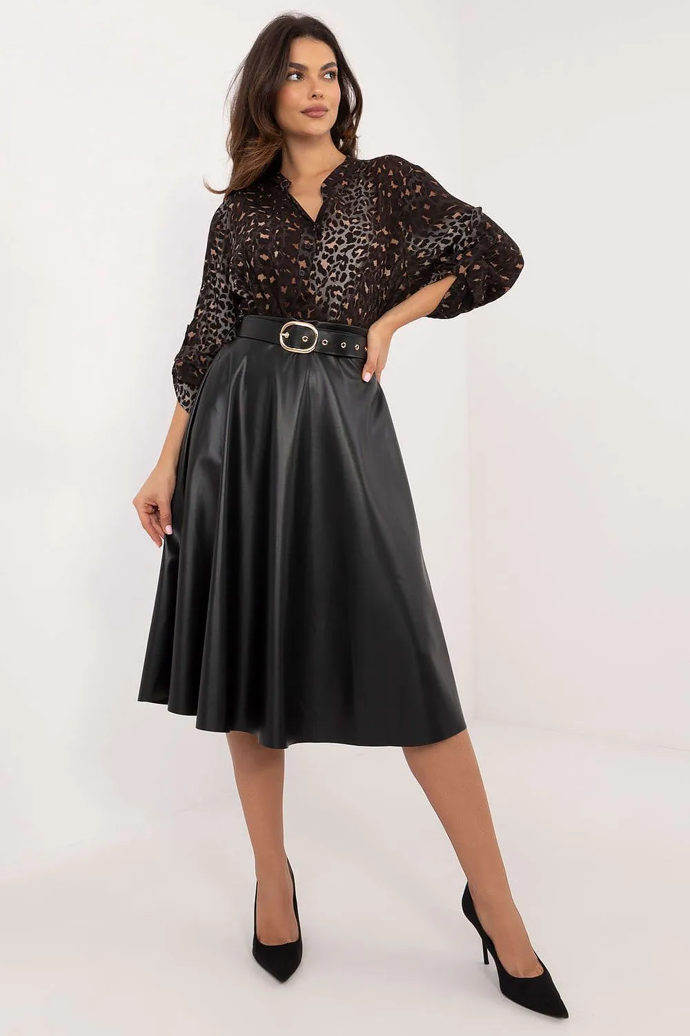 TEEK - Belted Flared Skirt