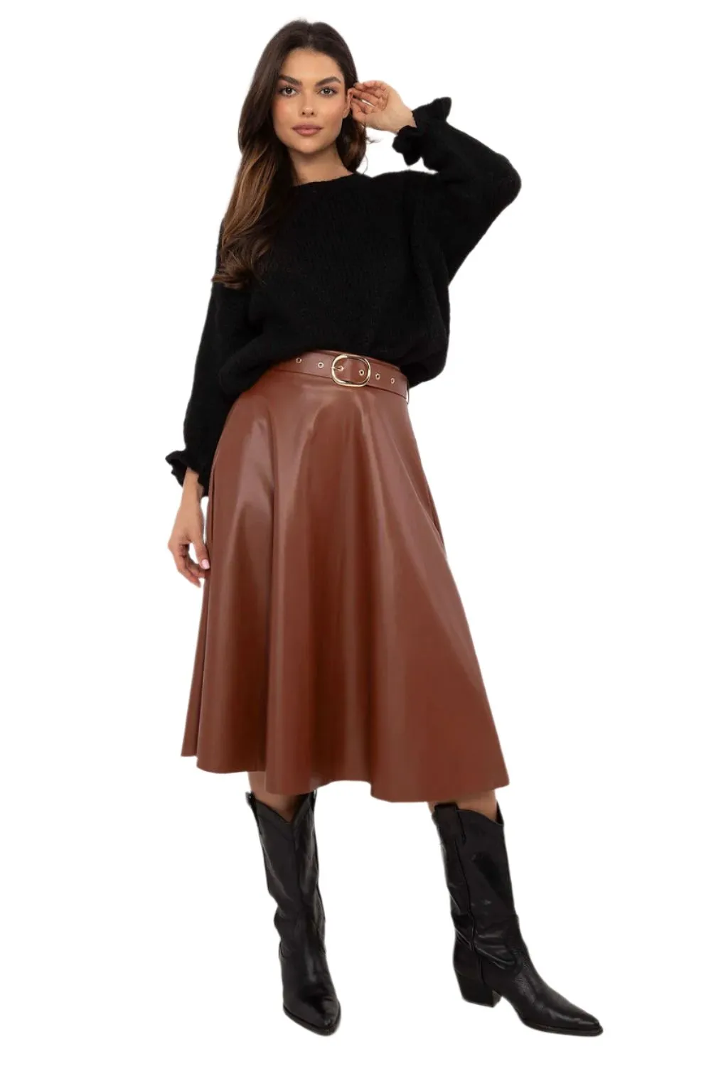 TEEK - Belted Flared Skirt