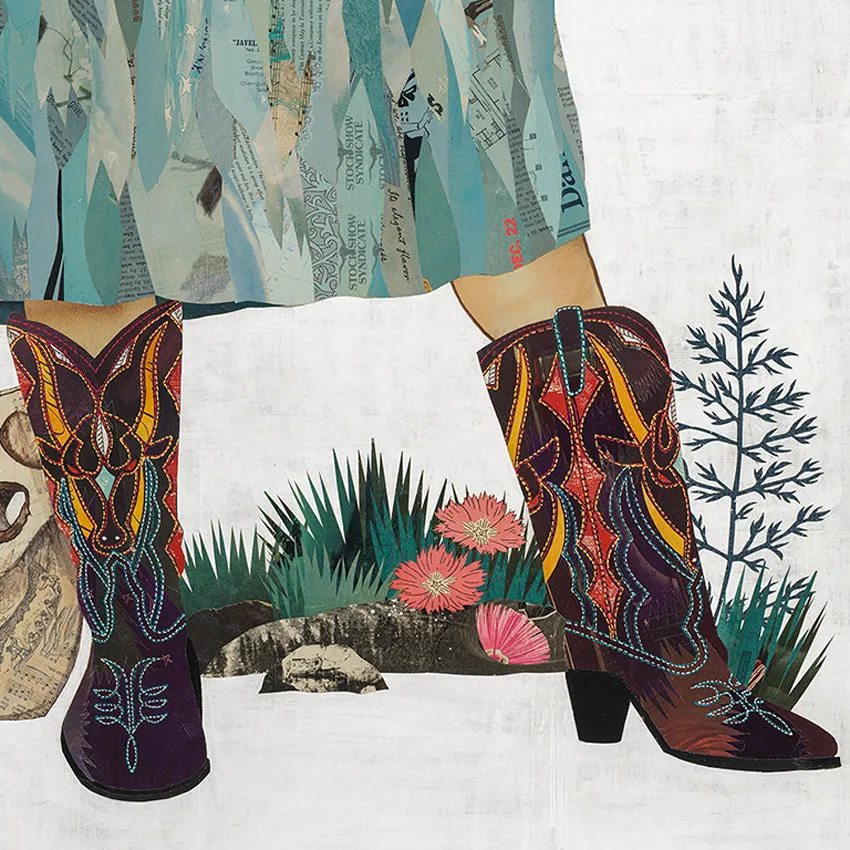 THOSE BOOTS... original paper collage