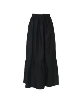 Tiered Maxi Skirt in Black