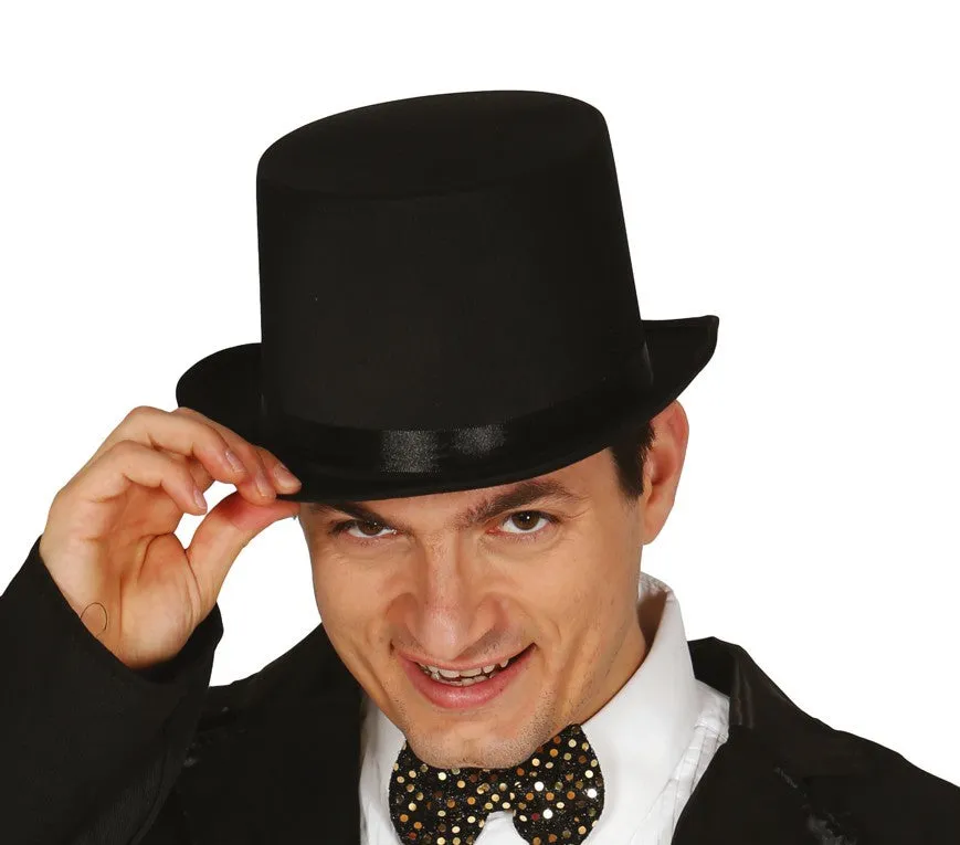 Top Hat Black Satin