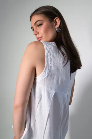 Transit Par Such Linen Slub Tank in White