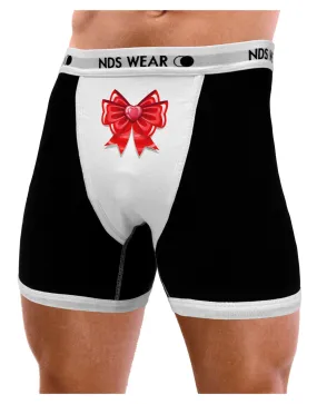 Valentine's Day Heart Bow Mens Boxer Brief Underwear