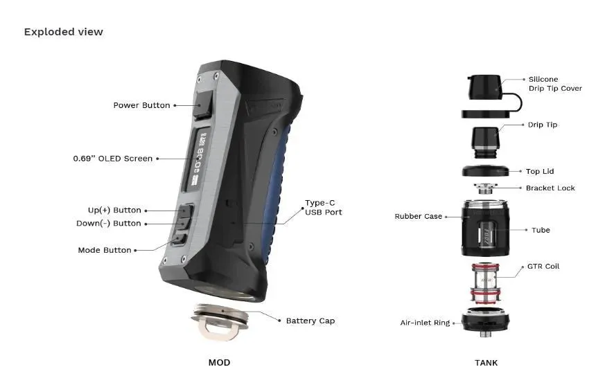 Vaporesso Forz TX80 Vape Kit - FREE 18650 Battery