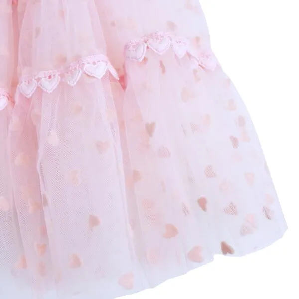 Velvet Heart Mesh Tutu Pink