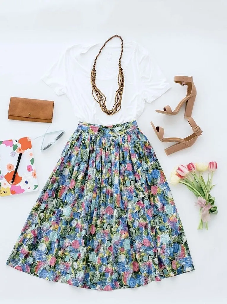 Vintage 1950s Novelty Print Skirt