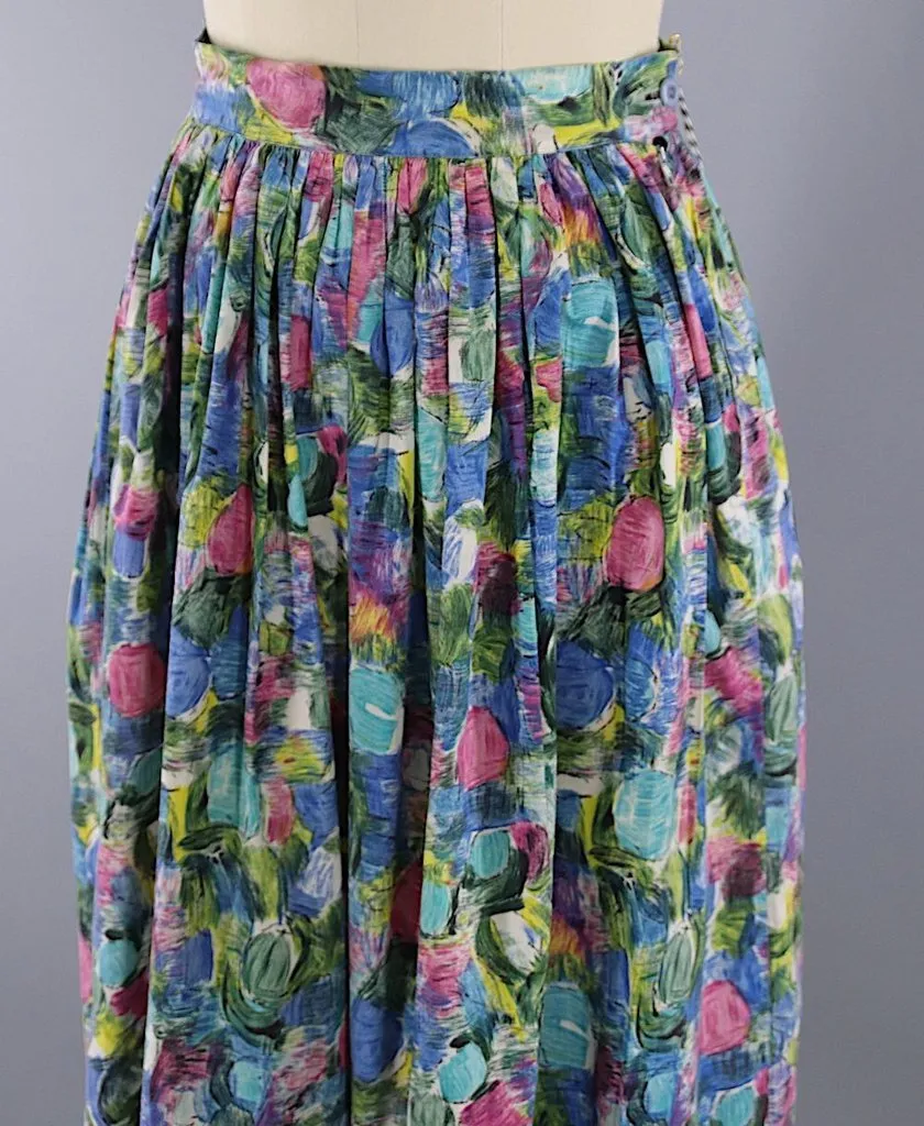 Vintage 1950s Novelty Print Skirt