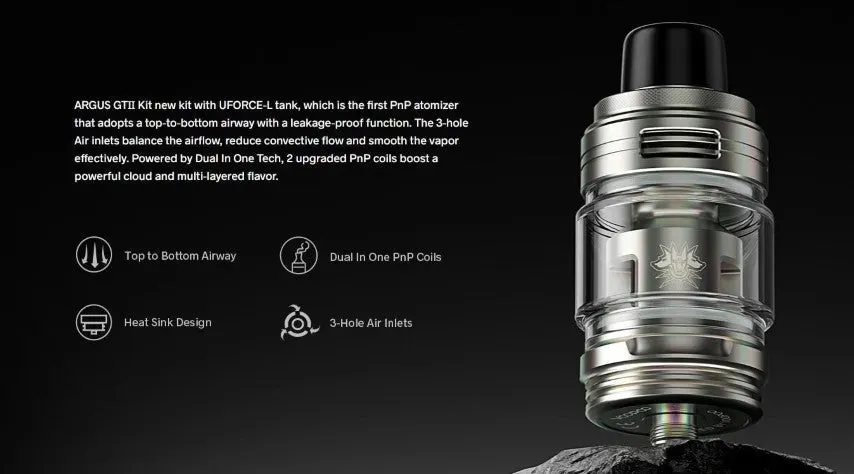 Voopoo Argus GT II Vape Kit - 2 FREE 18650 Batteries