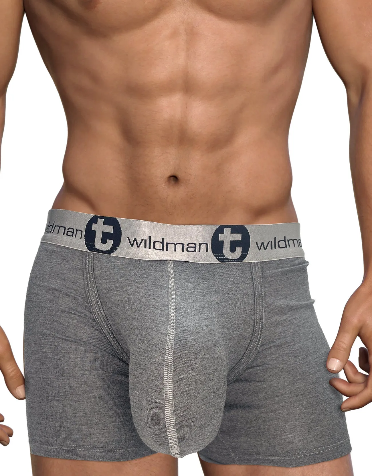 WildmanT Modal Monster Cock 5" Inseam Boxer Brief Gray